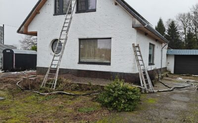 Spouwmuurisolatie geschilderde woning in As